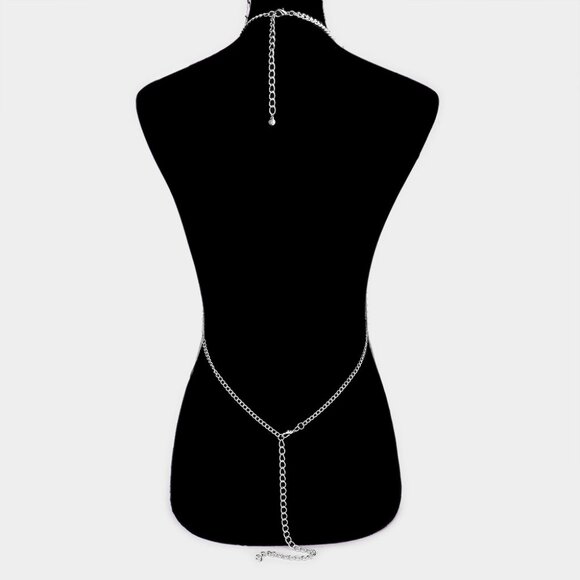 Stone Embellished Draped Chain Body Chain - Picture 3 of 3
